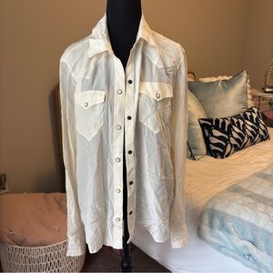 Ralph Lauren Cream Button-Down Shirt